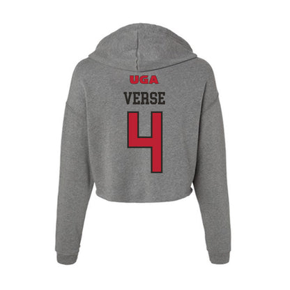 Georgia - NCAA Women's Basketball : Miyah Verse - Women's Crop Fleece Hoodie-1
