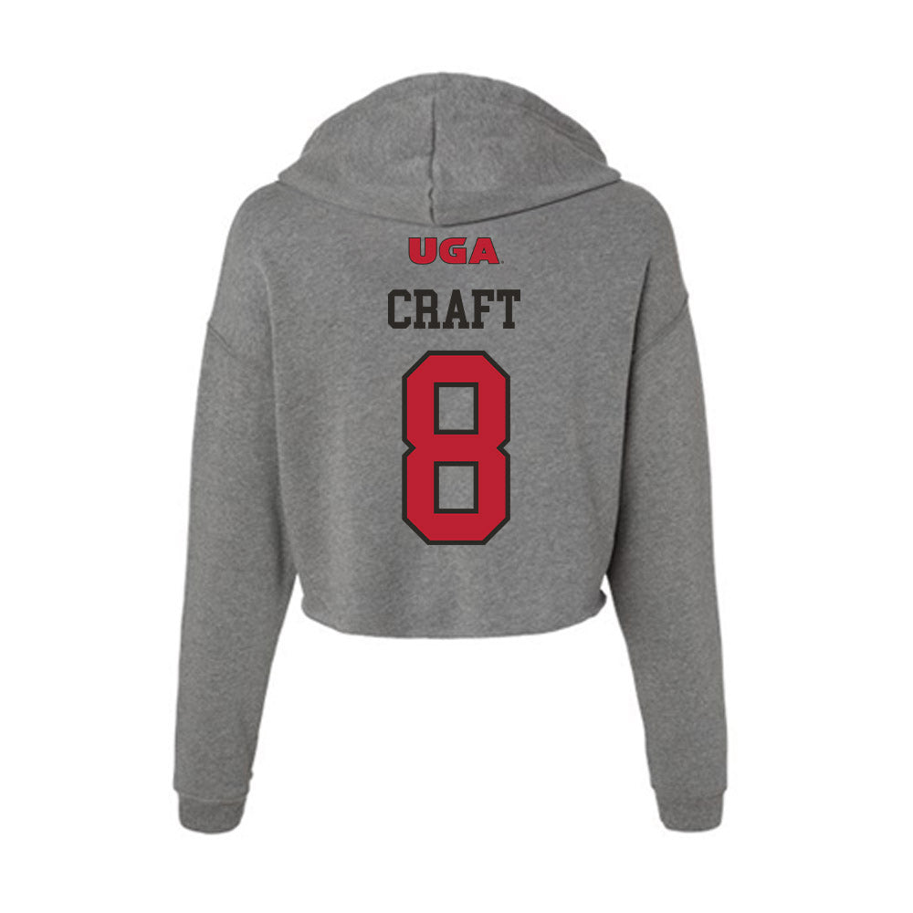 Georgia - NCAA Women's Basketball : Zhen Craft - Women's Crop Fleece Hoodie-1