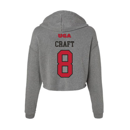 Georgia - NCAA Women's Basketball : Zhen Craft - Women's Crop Fleece Hoodie-1