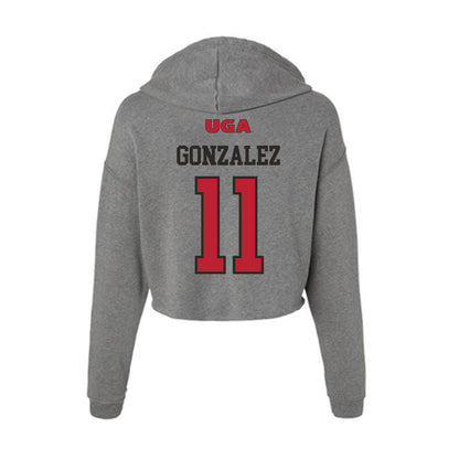 Georgia - NCAA Women's Basketball : Enjulina Gonzalez - Women's Crop Fleece Hoodie-1
