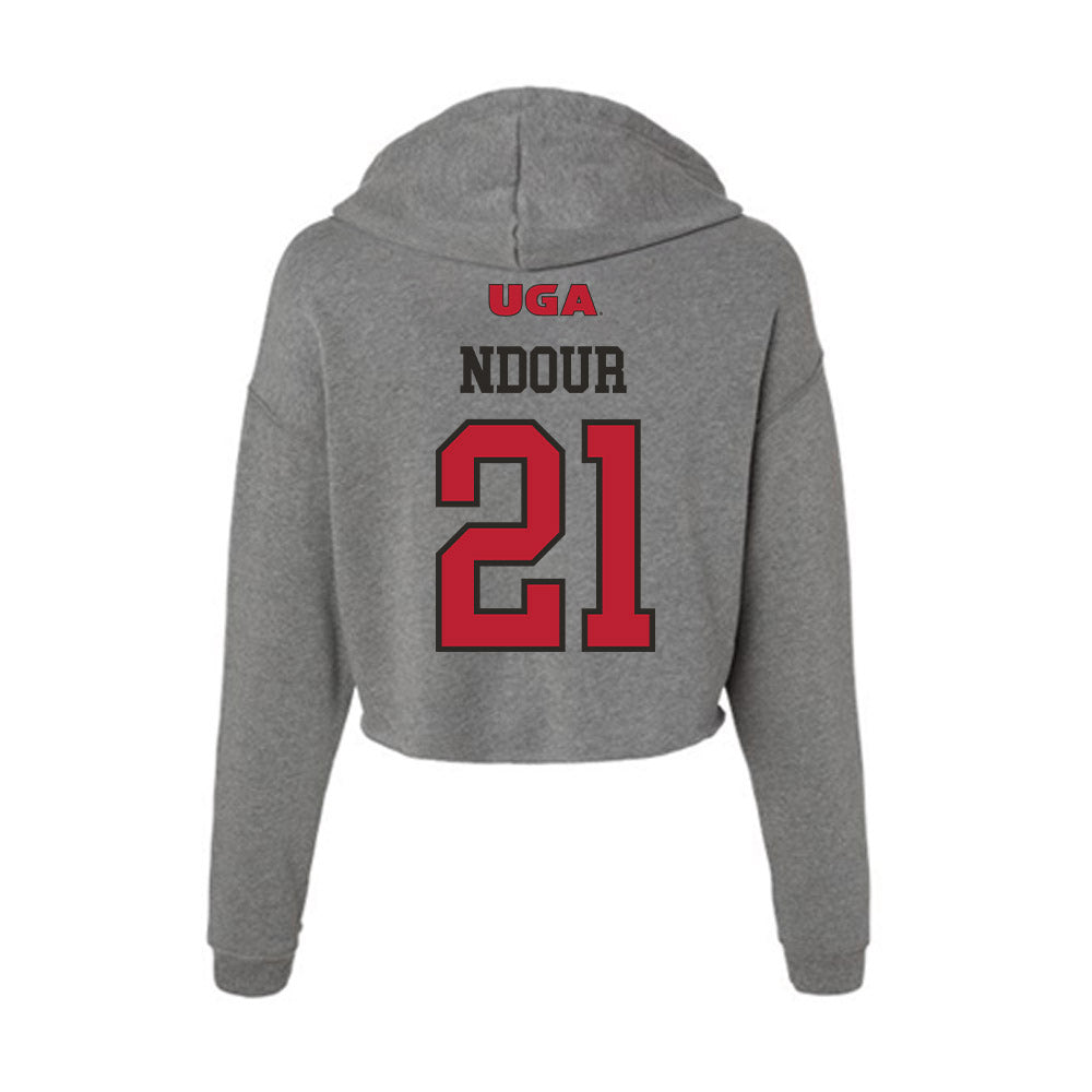 Georgia - NCAA Women's Basketball : Aicha Ndour - Women's Crop Fleece Hoodie-1