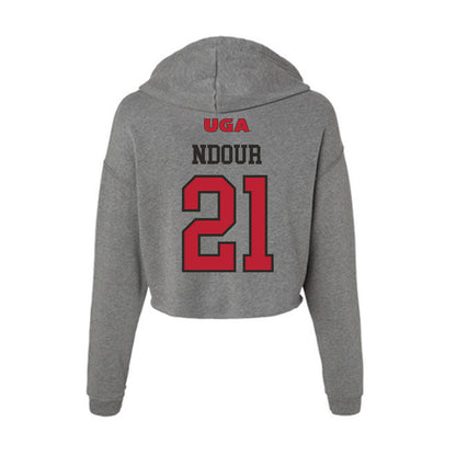 Georgia - NCAA Women's Basketball : Aicha Ndour - Women's Crop Fleece Hoodie-1