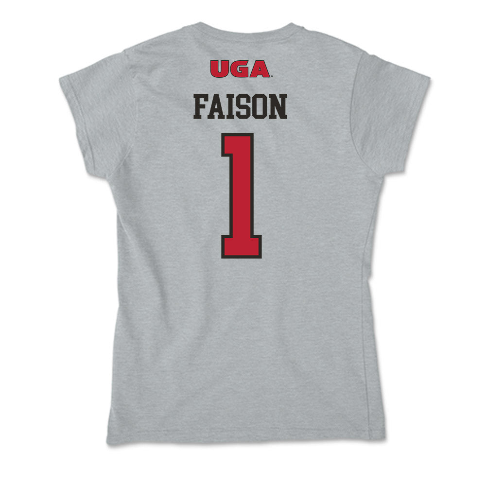 Georgia - NCAA Women's Basketball : Jocelyn Faison - Soft Style Women’s T-Shirt-1