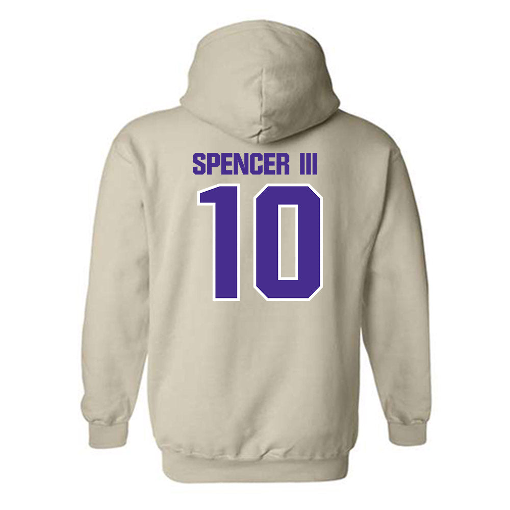 Sioux Falls - NCAA Men's Basketball : James Spencer III - Classic Shersey Hooded Sweatshirt-1
