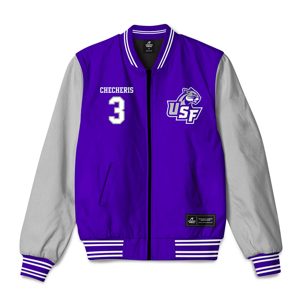 Sioux Falls - NCAA Baseball : John Checheris - Bomber Jacket-0