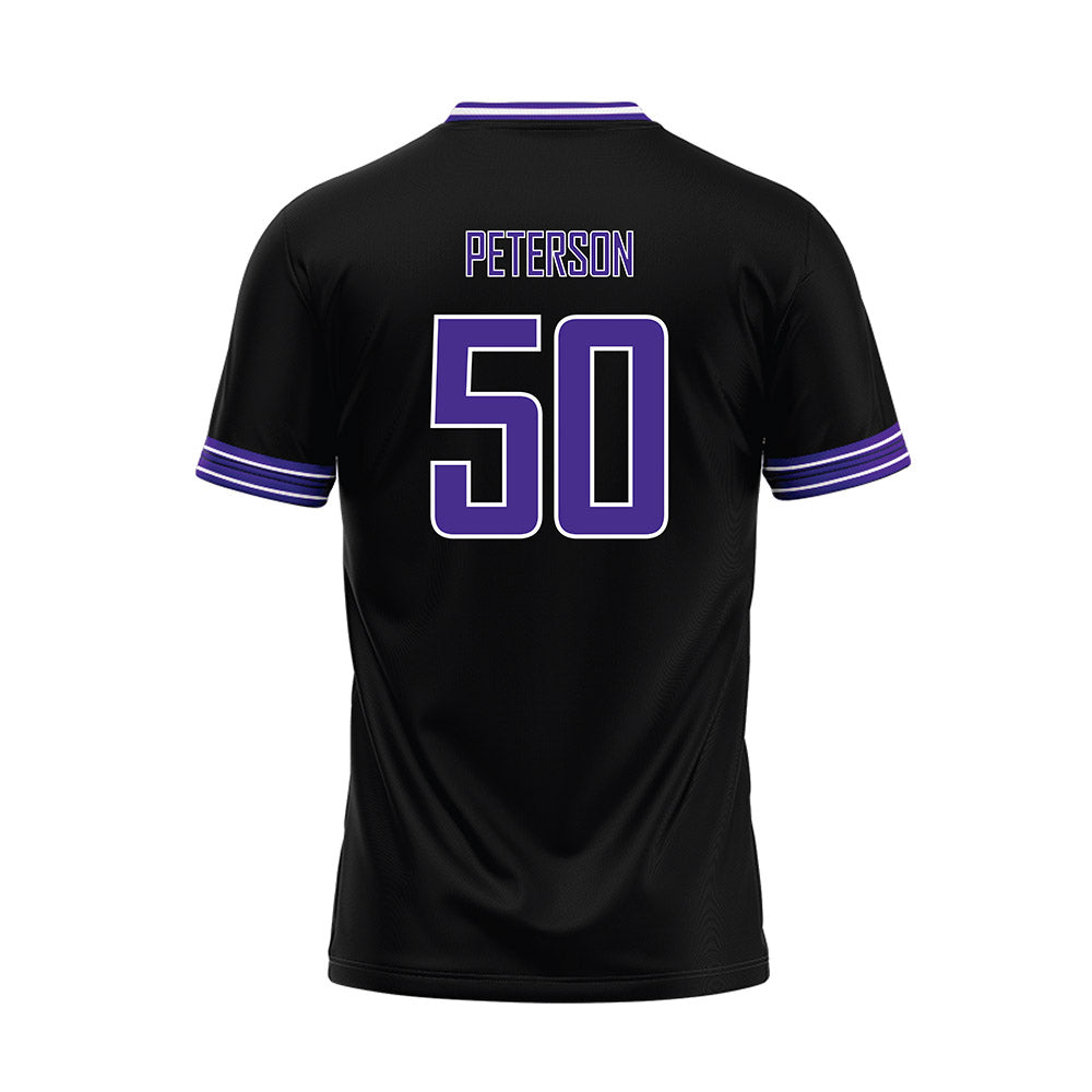 Sioux Falls - NCAA Baseball : Jhett Peterson - Black Baseball Jersey-1