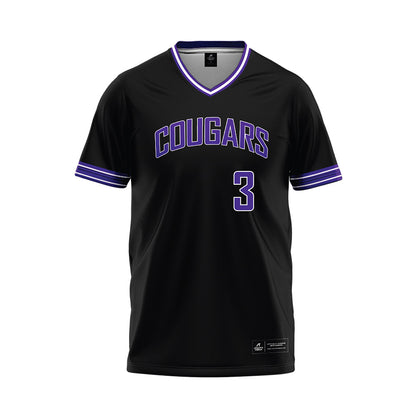Sioux Falls - NCAA Baseball : John Checheris - Black Baseball Jersey-0
