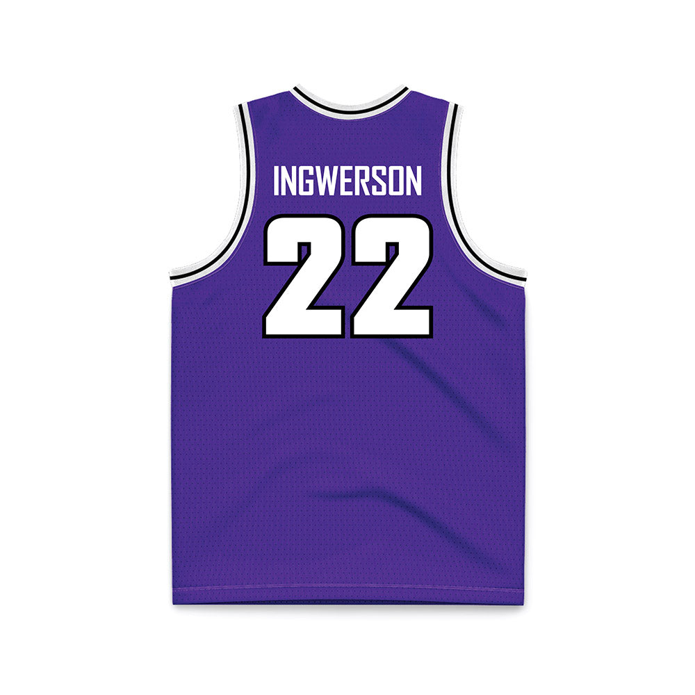 Sioux Falls - NCAA Men's Basketball : Kyle Ingwerson - Purple Basketball Jersey-1