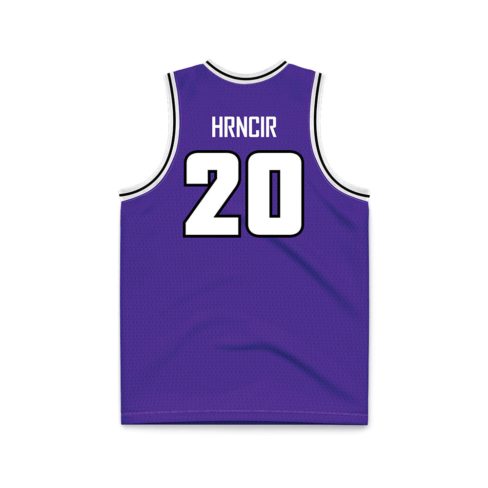 Sioux Falls - NCAA Men's Basketball : Brandon Hrncir - Purple Basketball Jersey-1
