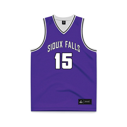 Sioux Falls - NCAA Men's Basketball : Owen Bernatz - Purple Basketball Jersey-0
