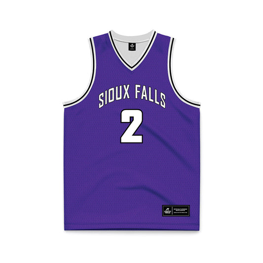 Sioux Falls - NCAA Men's Basketball : Brogan Madson - Purple Basketball Jersey-0