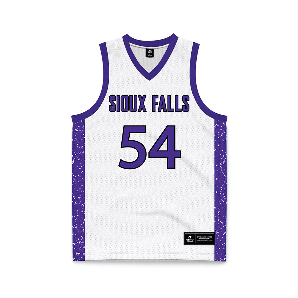 Sioux Falls - NCAA Women's Basketball : Krista Langager - White Basketball Jersey-0