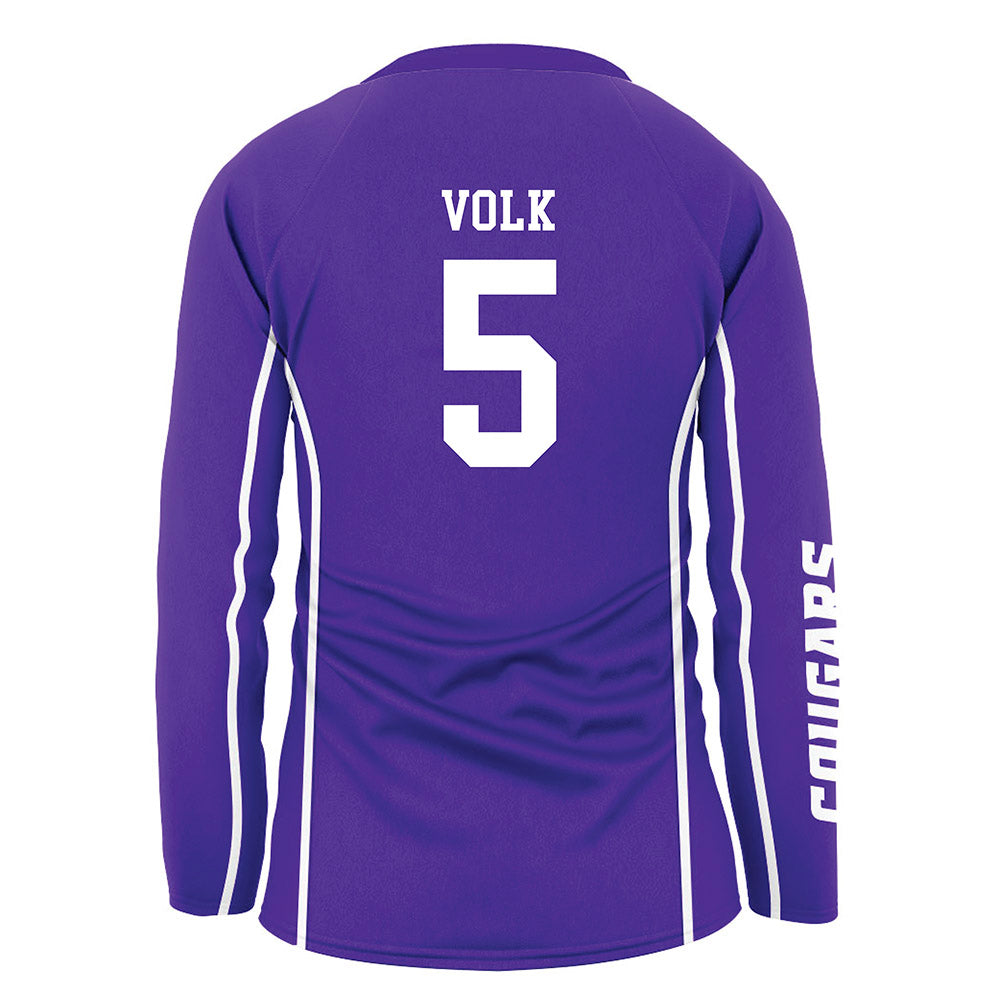 Sioux Falls - NCAA Women's Volleyball : Gretchen Volk - Purple Volleyball Jersey-1