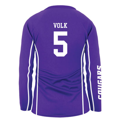 Sioux Falls - NCAA Women's Volleyball : Gretchen Volk - Purple Volleyball Jersey-1