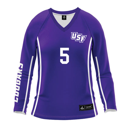 Sioux Falls - NCAA Women's Volleyball : Gretchen Volk - Purple Volleyball Jersey-0