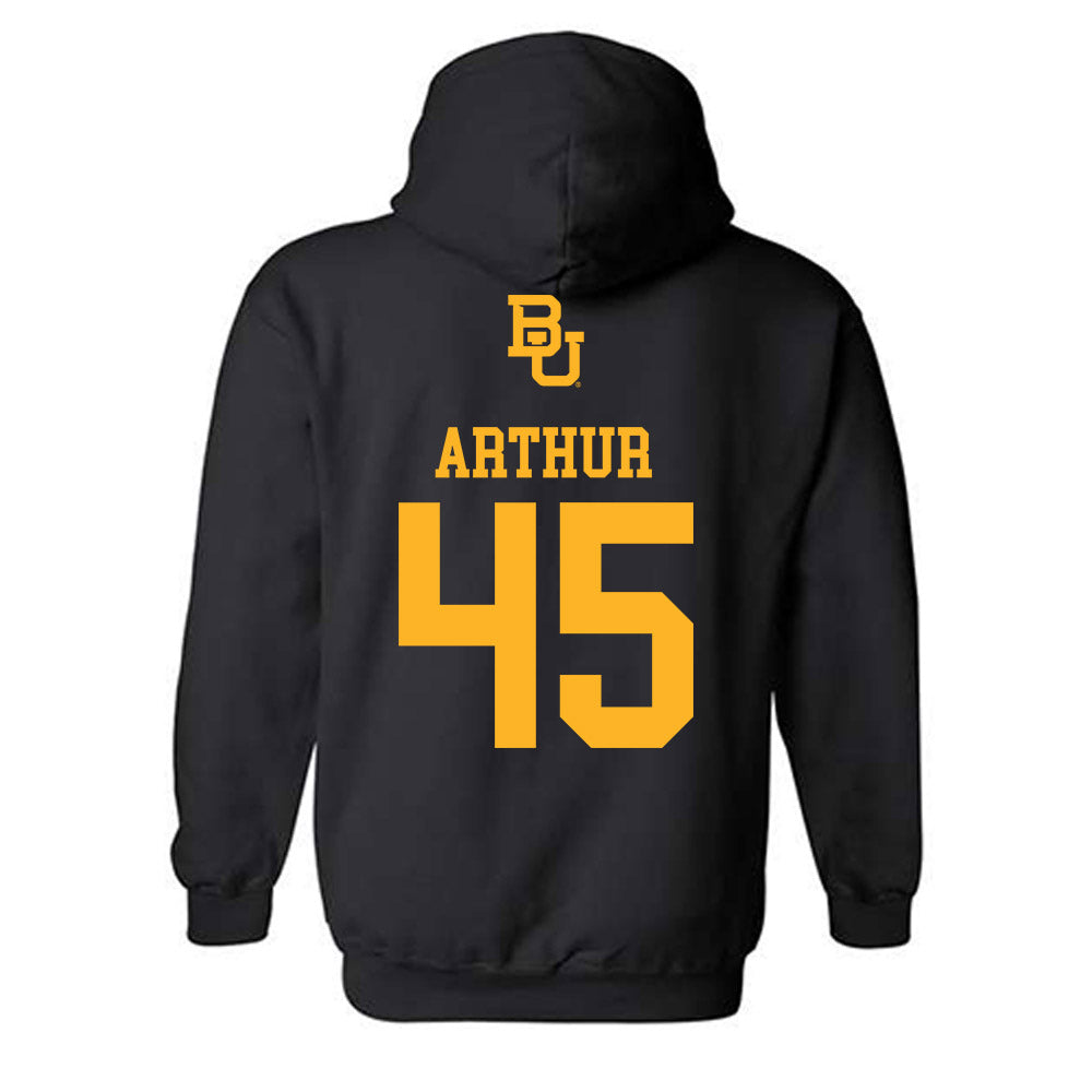 Baylor - NCAA Acrobatics & Tumbling : Mo Arthur - Classic Shersey Hooded Sweatshirt-1