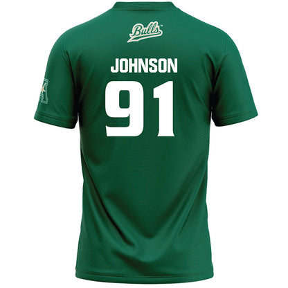 USF - NCAA Women's Lacrosse : Kalina "KJ" Johnson - Green Lacrosse Jersey -1