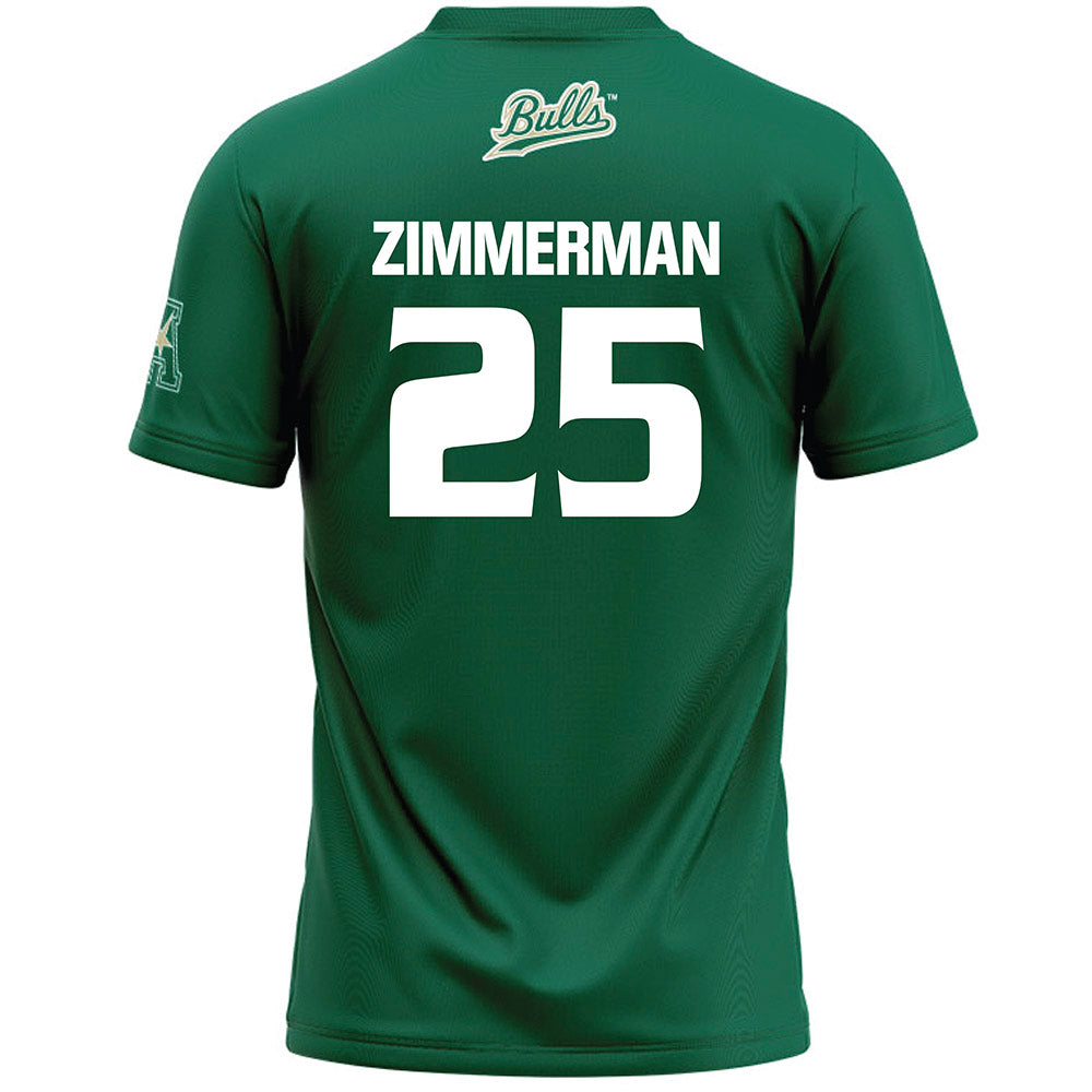 USF - NCAA Women's Lacrosse : Morgan Zimmerman - Green Lacrosse Jersey -1