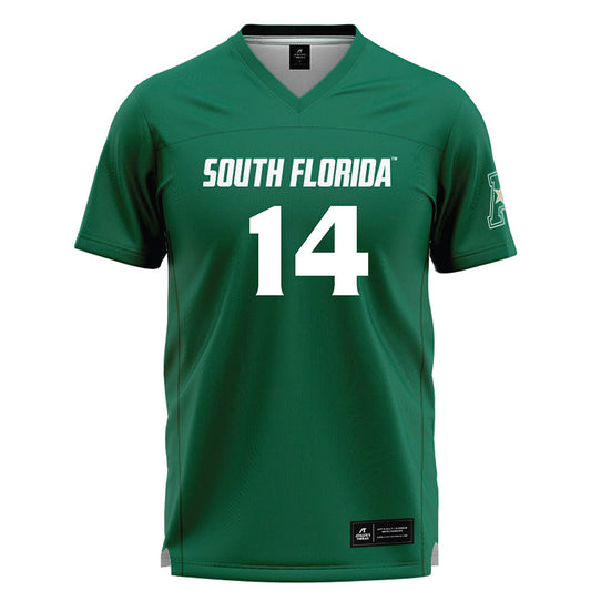 USF - NCAA Women's Lacrosse : Maggie Newton - Green Lacrosse Jersey -0