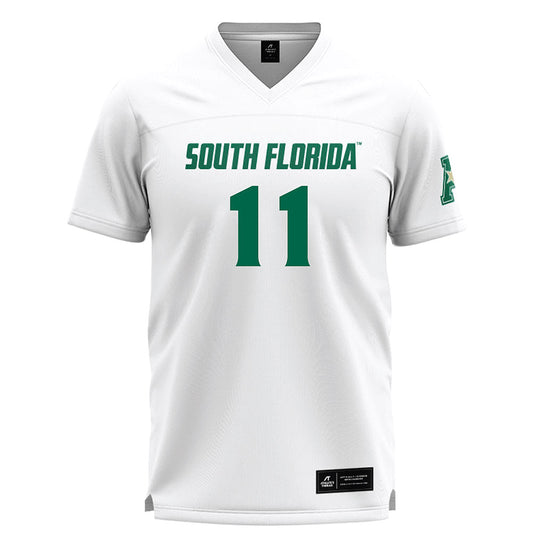 USF - NCAA Women's Lacrosse : Amanda Ettinger - White Lacrosse Jersey -0
