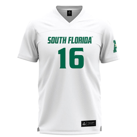 USF - NCAA Women's Lacrosse : Ava Uphues - White Lacrosse Jersey -0