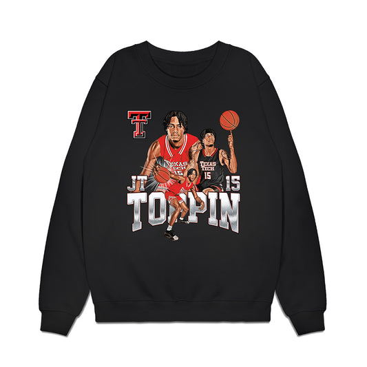 Texas Tech - NCAA Men's Basketball : JT Toppin - Collage Premium Crewneck Sweatshirt-0