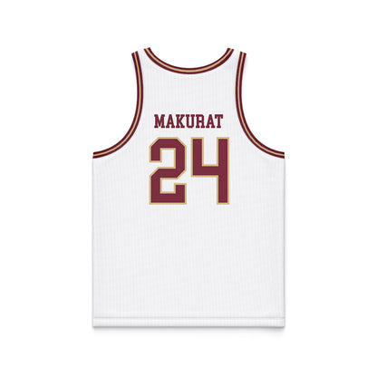 FSU - NCAA Women's Basketball : Agata Makurat - White Basketball Jersey-1
