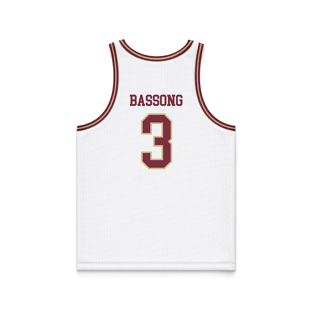 FSU - NCAA Men's Basketball : Thomas Bassong - White Basketball Jersey-1