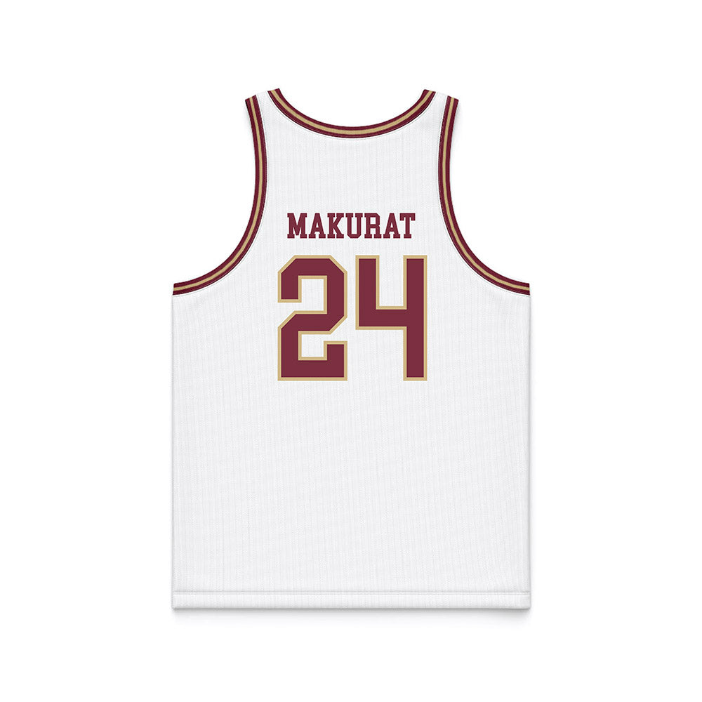 FSU - NCAA Women's Basketball : Agata Makurat - White Basketball Jersey-1