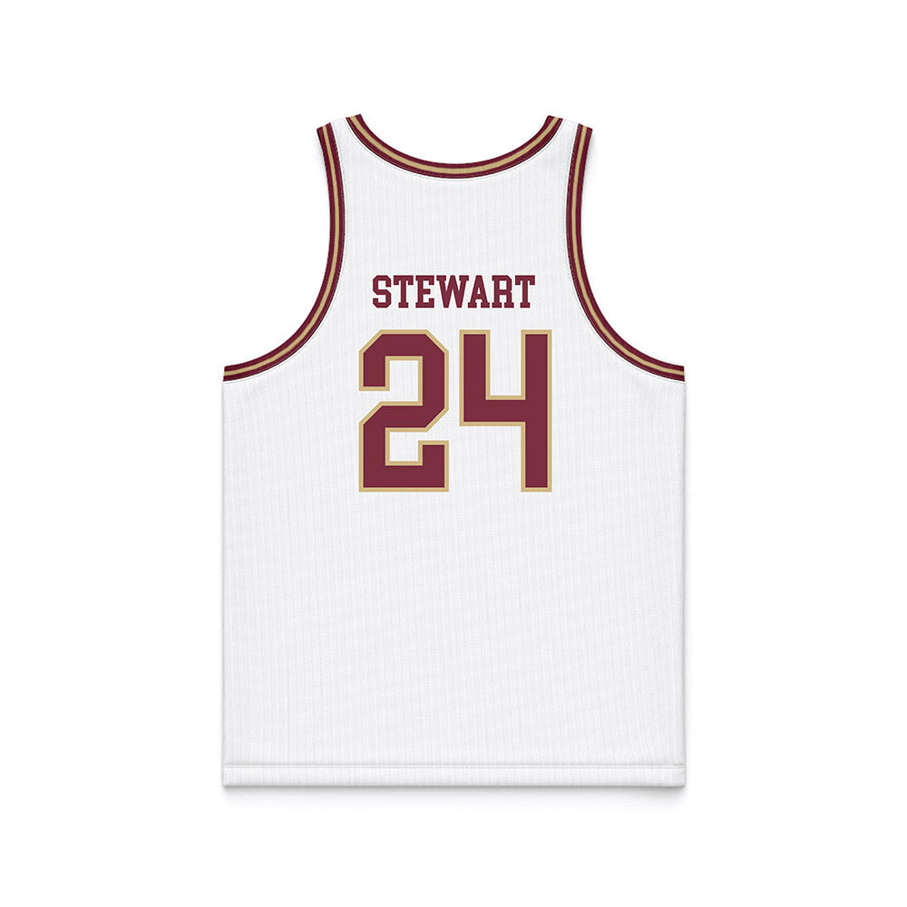 FSU - NCAA Women's Basketball : Morgan Stewart - White Basketball Jersey-1