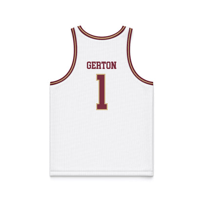 FSU - NCAA Women's Basketball : Mari Gerton - White Basketball Jersey-1