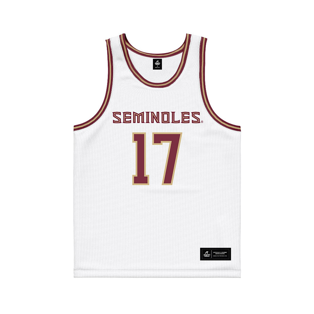 FSU - NCAA Women's Basketball : Kennedy Loux - White Basketball Jersey-0