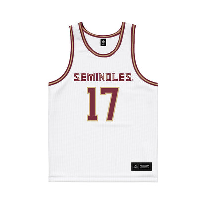 FSU - NCAA Women's Basketball : Kennedy Loux - White Basketball Jersey-0
