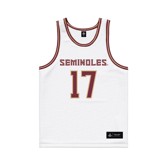 FSU - NCAA Women's Basketball : Kennedy Loux - White Basketball Jersey-0