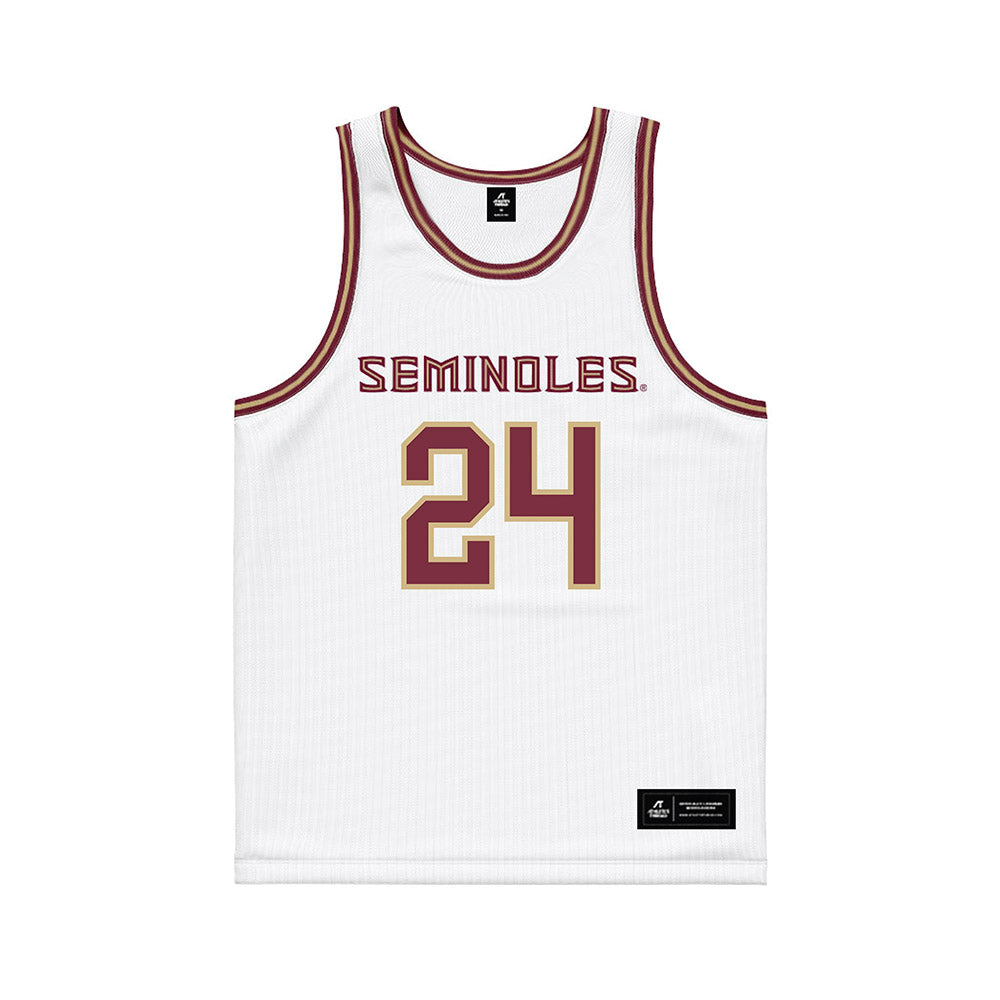 FSU - NCAA Women's Basketball : Agata Makurat - White Basketball Jersey-0