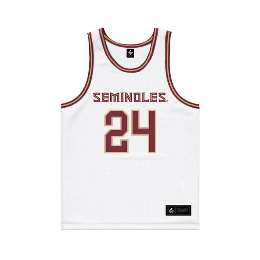 FSU - NCAA Women's Basketball : Agata Makurat - White Basketball Jersey-0