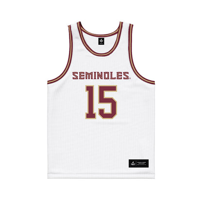 FSU - NCAA Women's Basketball : Sole Williams - White Basketball Jersey-0