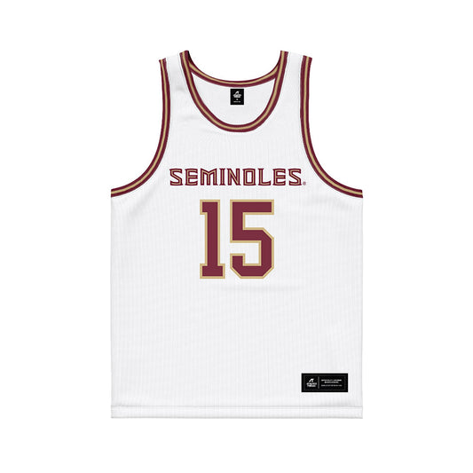 FSU - NCAA Women's Basketball : Sole Williams - White Basketball Jersey-0