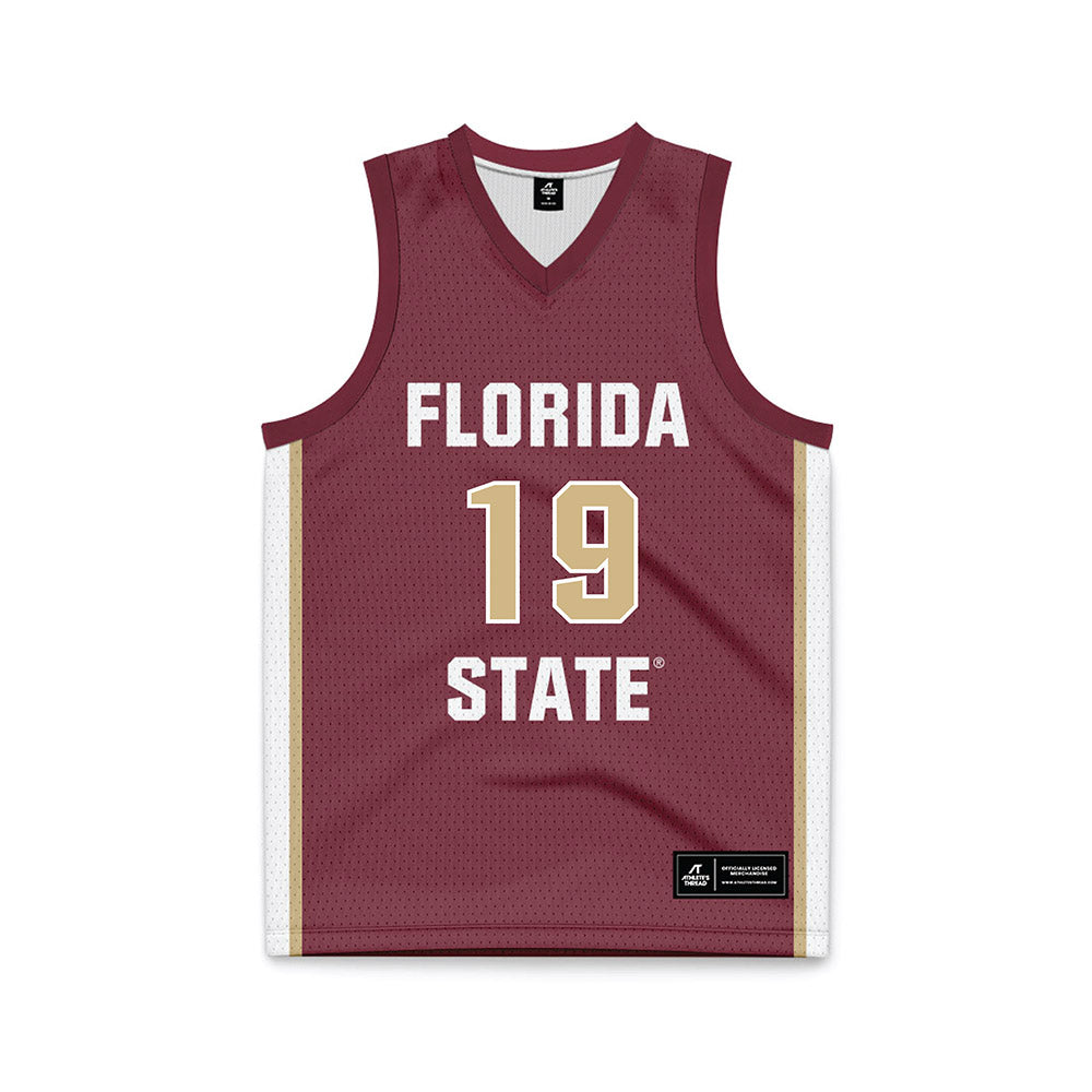 FSU - NCAA Men's Basketball : AJ Swinton - Garnet Basketball Jersey-0