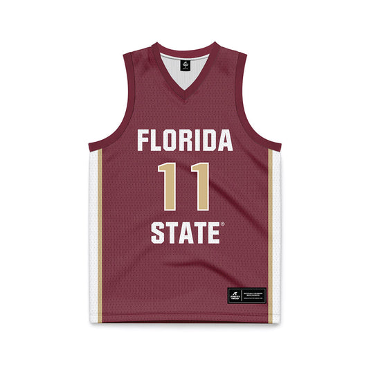 FSU - NCAA Men's Basketball : Marcis Ponder - Garnet Basketball Jersey-0