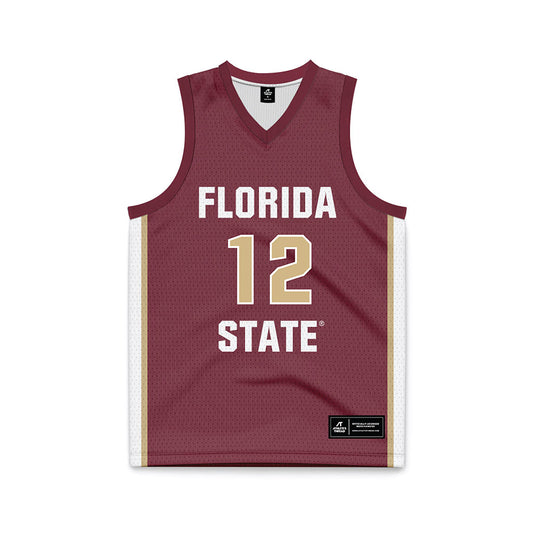 FSU - NCAA Men's Basketball : Alier Maluk - Garnet Basketball Jersey-0