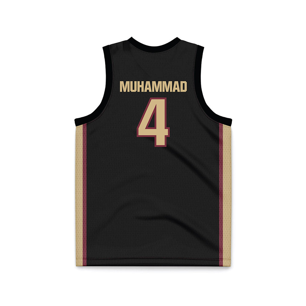 FSU - NCAA Men's Basketball : Shahid Muhammad - Black Basketball Jersey-1