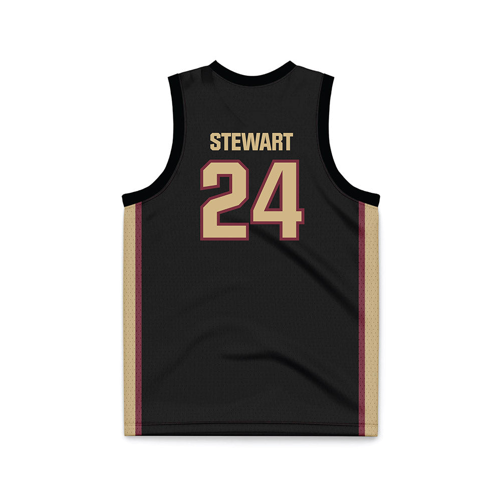 FSU - NCAA Women's Basketball : Morgan Stewart - Black Basketball Jersey-1