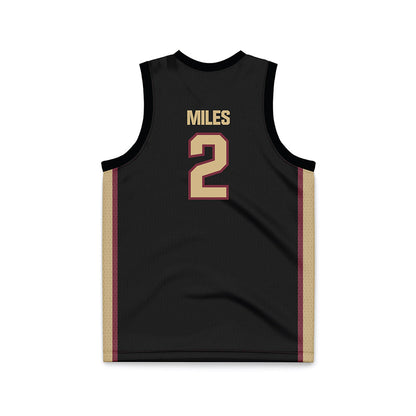 FSU - NCAA Men's Basketball : Cam Miles - Black Basketball Jersey-1