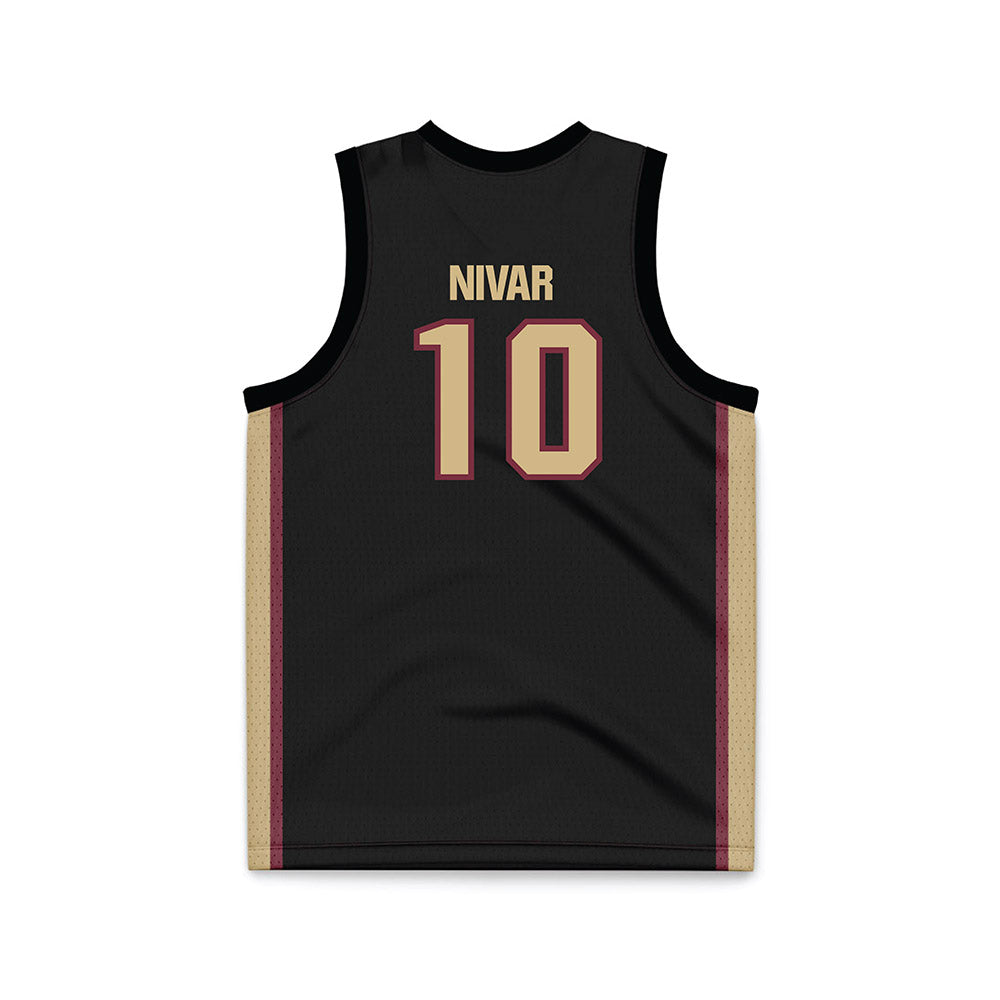 FSU - NCAA Women's Basketball : Jasmine Nivar - Black Basketball Jersey-1
