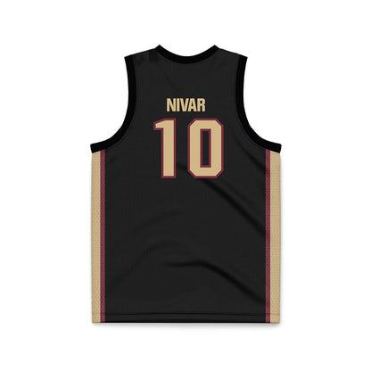 FSU - NCAA Women's Basketball : Jasmine Nivar - Black Basketball Jersey-1