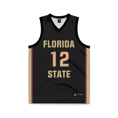FSU - NCAA Men's Basketball : Tom House - Black Basketball Jersey-0
