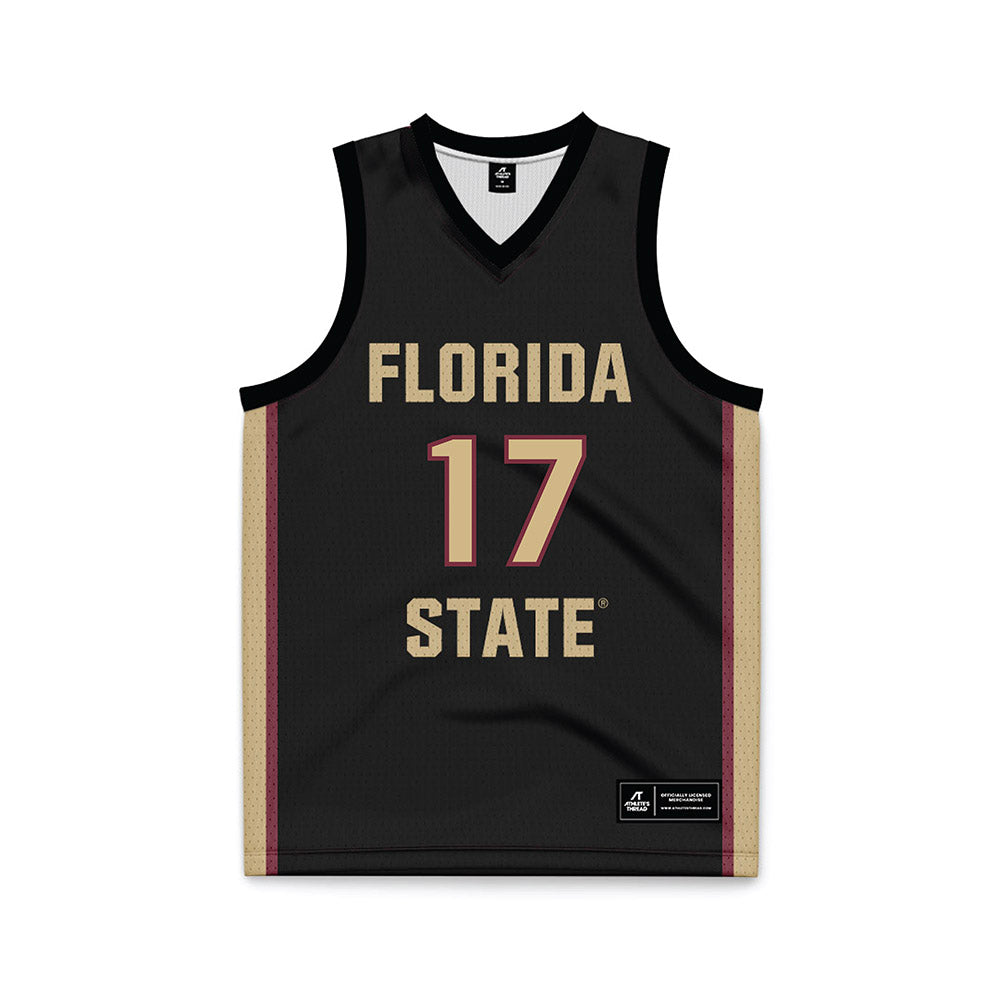 FSU - NCAA Women's Basketball : Kennedy Loux - Black Basketball Jersey-0