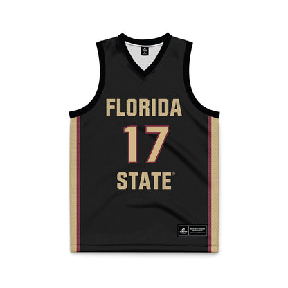 FSU - NCAA Women's Basketball : Kennedy Loux - Black Basketball Jersey-0