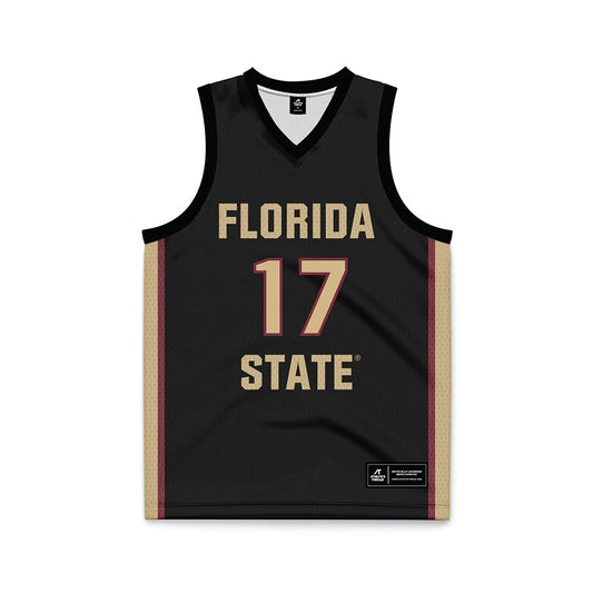 FSU - NCAA Women's Basketball : Kennedy Loux - Black Basketball Jersey-0
